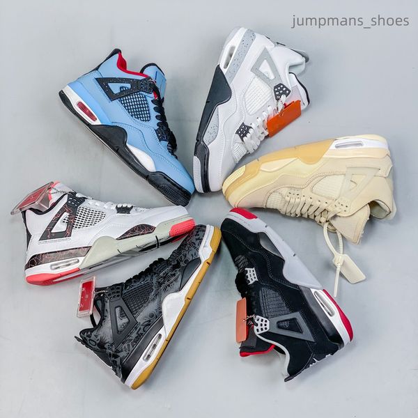 

jumpman 4 4s men women basketball shoes military black cat red thunder white oreo unc blue sail violet ore bred infrared grey metallic mens