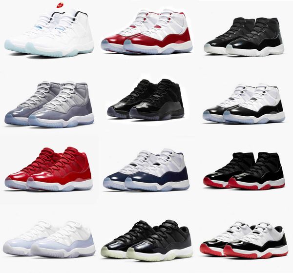 

og 2022 authentic 11 cherry basketball shoes varsity red dolphins gamma sneakers 11s cool grey jubilee 25th anniversary, Black