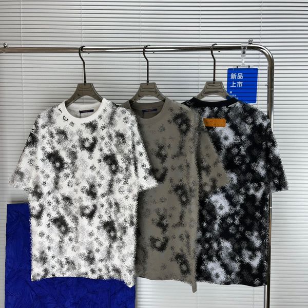 

23ss designer letter printed t shirts tee fashion sweatshirt high street short sleeve summer casual t-shirt breathable men women crew neck, Black;brown