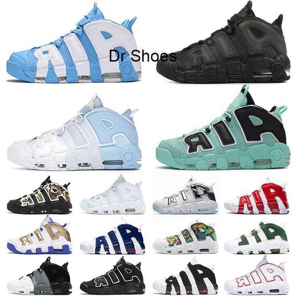 

designer basketball shoes uptempos mens womens atlanta university blue unc laser crimson multi-color barely green black sports sneakers