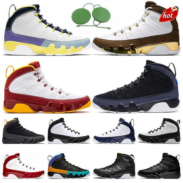 

og basketball shoes 9 9s men trainers sports sneakers og change the world bred charcoal crawfish dream it gym red melo racer, Black