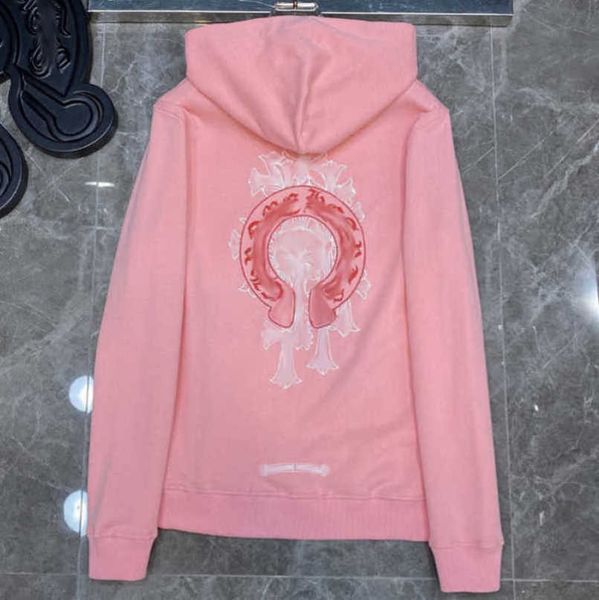 

luxury mens fashion jackets sweatshirts designer hoodies men women zipper cross scroll simple hooded sweater pullover hoodie casual coat ja, Black