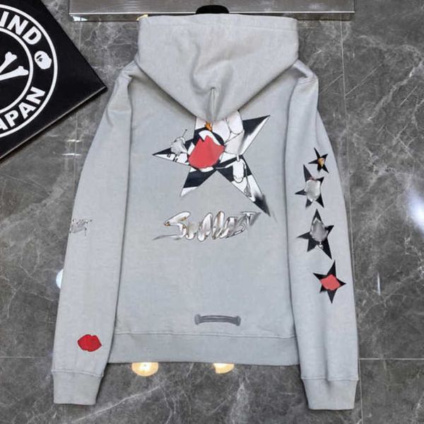 

fashion jackets men's luxury sweatshirts men women classic hoodies ch zipper hooded sweater designer cross pullover sanskrit hoodie cas, Black;brown