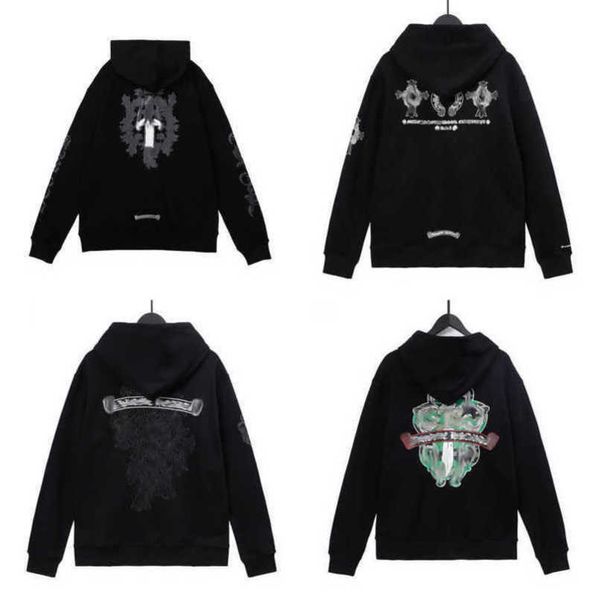 

jackets luxury men's fashion sweatshirts men women classic hoodies zipper hooded sweater designer cross pullover sanskrit hoodie casual, Black;brown