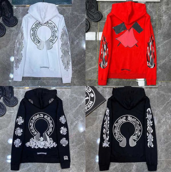 

fashion mens luxury jackets sweatshirts designer hoodies men women zipper cross scroll simple hooded sweater pullover hoodie casual coat ja, Black