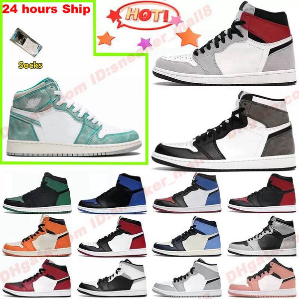 

authentic jumpman 1 high shoes og hyper royal university blue 1s obsidian union j chicago balvin dark mocha banned men women outdoor hococal