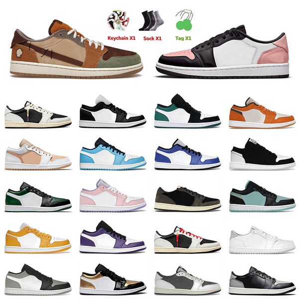 

newbasketball shoes designer mens 2023 basketball shoes stage haze neutral grey jumpman 1 1s low fragment men women black phantom trainers s