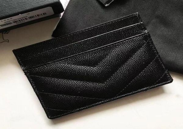 

elegant black caviar wallet lady brand card holder fashion women credit cards bag mini leather purse9421564, Brown;gray