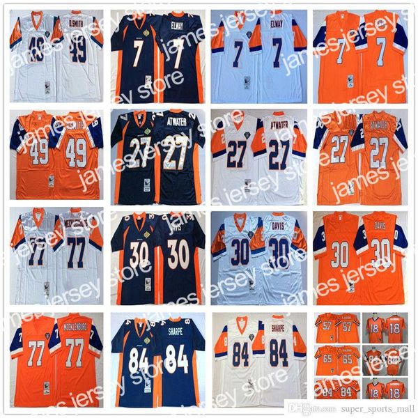 

football jerseys ncaa 75th vintage football 18 peyton manning jerseys blue white 27 steve atwater 84 shannon sharpe 7 john elway 30 terrell, Black;red