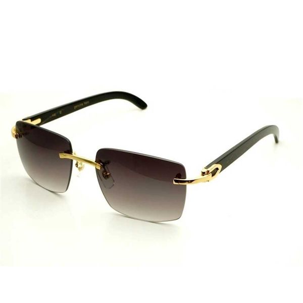 

sun glasses 2023 20% square brand designer men carter women rimless buffalo horn glasses mens vintage sunglass eyewear mens, White;black