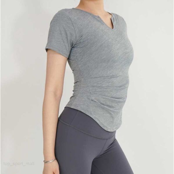 

yoga short sleeve long sleeves t shirt quick dry stretch breathable slim fit v neck ladies yoga sports t-shirt clothes fitness running sport