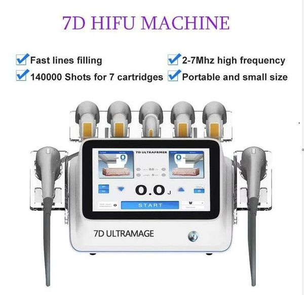 

clinic use 7d hifu skin lifting slimming beauty machine high intensity focused ultrasound face care wrinkle removal equipment with 7 heads