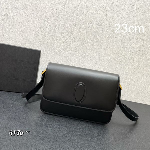 

7a designer solferino bag le 61 tofu smooth leather saddle bag women handbags shoulder fashion crossbody embossed logo compartment black new