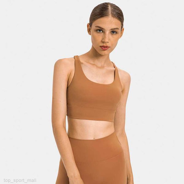 

l-002 buttery-soft sports bra yoga outfits women fashion skin-friendly cross strap tank classic lady underwear fitness vest with