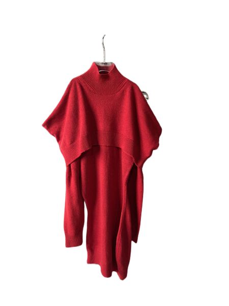 

autumn and winter new red atmospheric white knitting dress, Black;gray