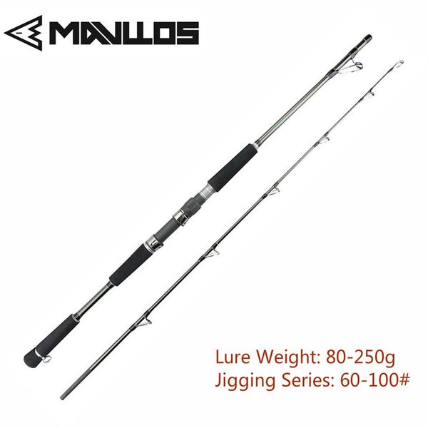 

mavllos lure weight 80-250g jigging fishing rod 1 68m 1 8m 15-35lb superhard saltwater carbon fishing spinning rod216z