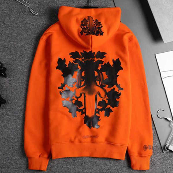 

jackets luxury mens fashion sweatshirts designer hoodies ch men women zipper cross scroll simple hooded sweater pullover hoodie casual coat, Black