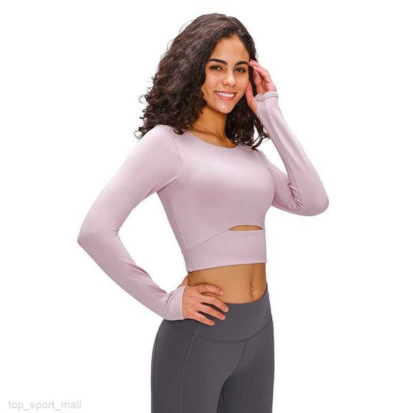 

long sleeve gym yoga sports crop womens seamless tshirt fitness woman sport tshirt workout for women sportswear