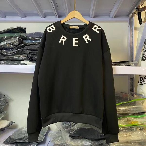 

autumn and winter new men's hoodie handsome round neck pullover loose large size trend student thickened leggings, Black