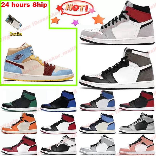 

jumpman 1 basketball women shoes mens 1s university blue trainers sneakers unc trophy room chicago high og hyper royal smokey gray orange ho
