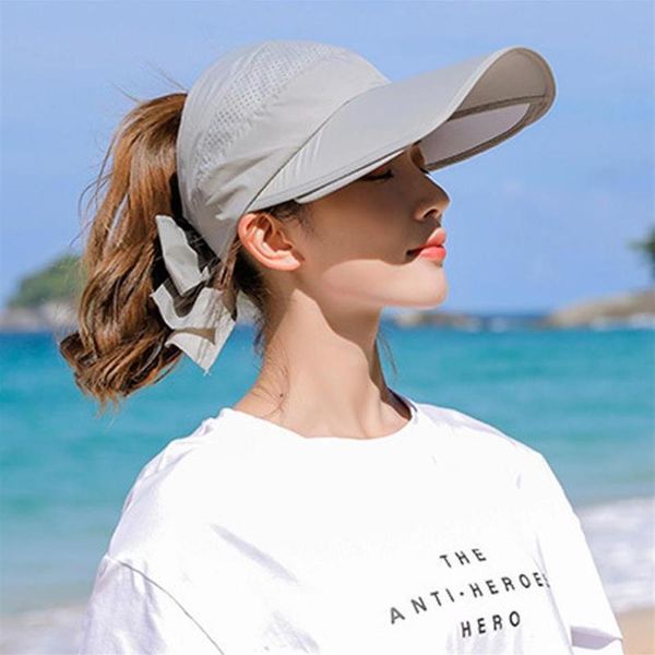 

portable canvas 7 colors sunscreen ball cap beach outdoor hat comfortable ventilation retractable sun visor hats287w, Black;white