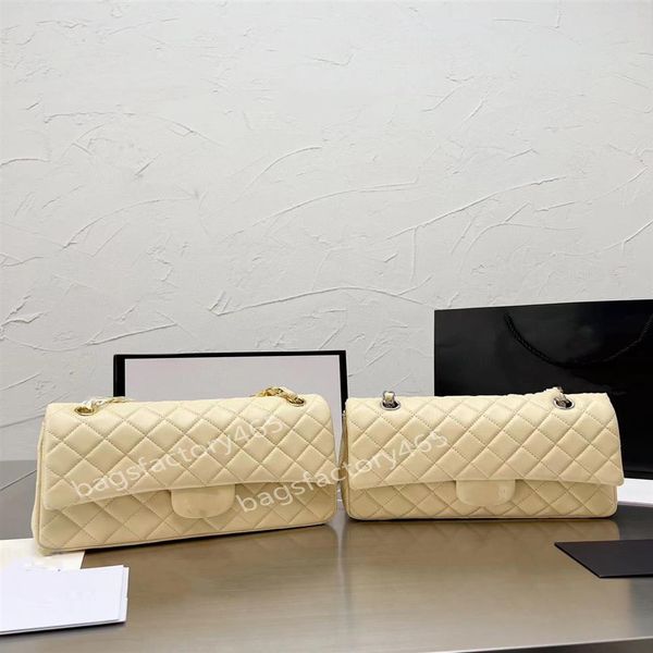 

womens luxury mini flap bags yellow sheepskin crossbody designer bags fashion silver gold-tone metal chains diamond quilting shoul251y