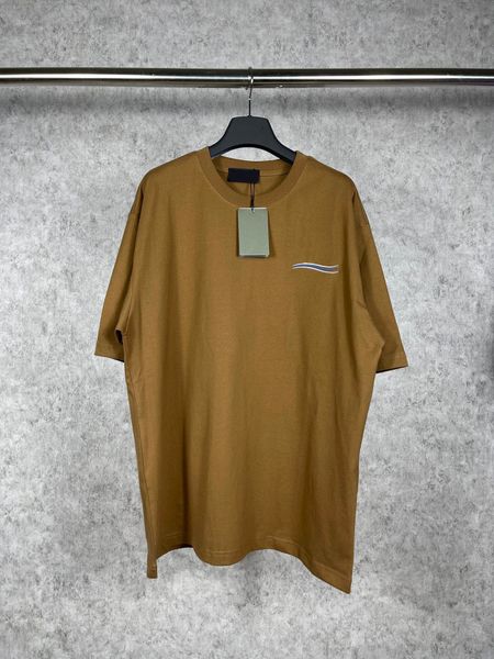 

men's plus tees polos round neck embroidered and printed polar style summer wear with street pure cotton fq2d, Black;brown