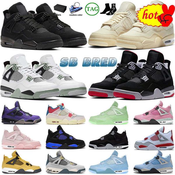 

2023 high basketball shoesjumpman 4 men women shoes sail 4s iv seafoam cactus jack bred black cat blue thunder red t