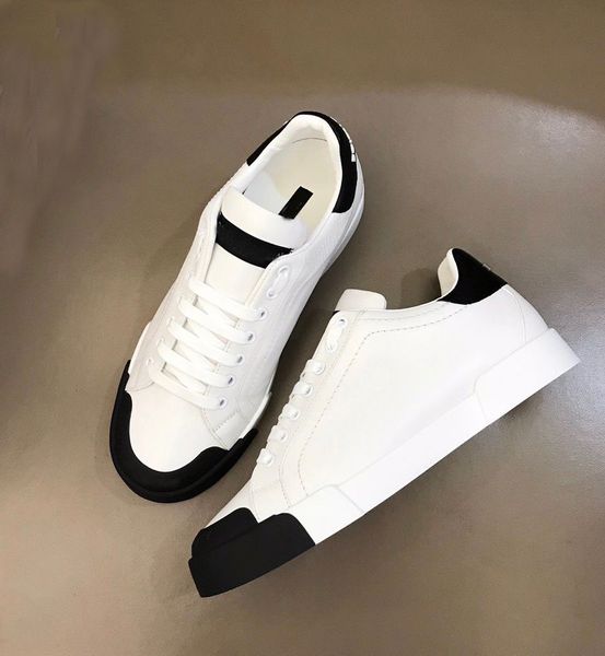 

fashion men portofino sneakers shoes calfskin nappa leather white black trainers women casual walking perfect nice couples sports eu36-46