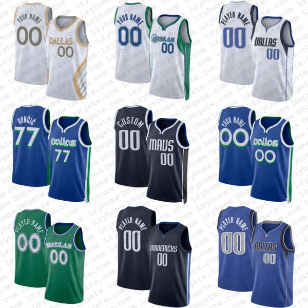 

custom luka doncic spencer dinwiddie maverick custom basketball jerseys christian wood maxi kleber dwight powell reggie bullock dorian finne, Black;red
