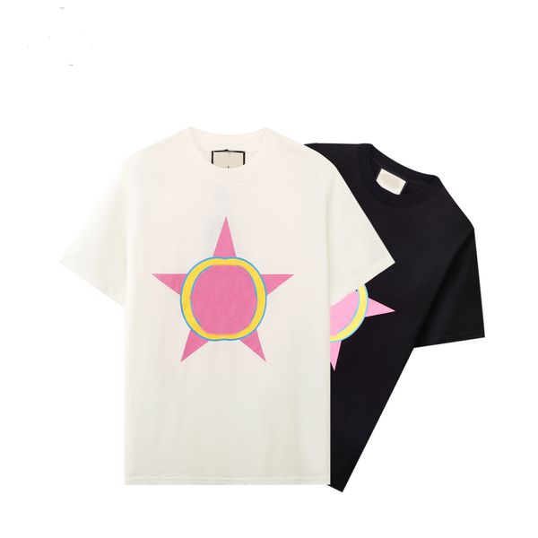 

2023 spring summer mens t-shirts t shirt designer luxury tshirt star big letter print t shirts fashion womens clothes round neck casual, White;black