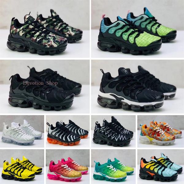 

new kids tn plus baby boy girl children athletic shoes fashion sneaker outdoor black white multi camouflage running shoes eur28-35287i