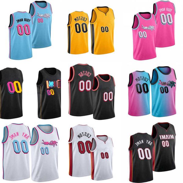 

75th custom mens womens youth miami''heat''jersey kyle 7 lowry jimmy 22 butler 4 victor oladipo 13 bam adebayo basketbal, Black;red