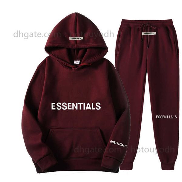 

men's hoodies jogging suits reflective lettering prints hip-hop ess01a street suits fall winter essentialsl1, Gray
