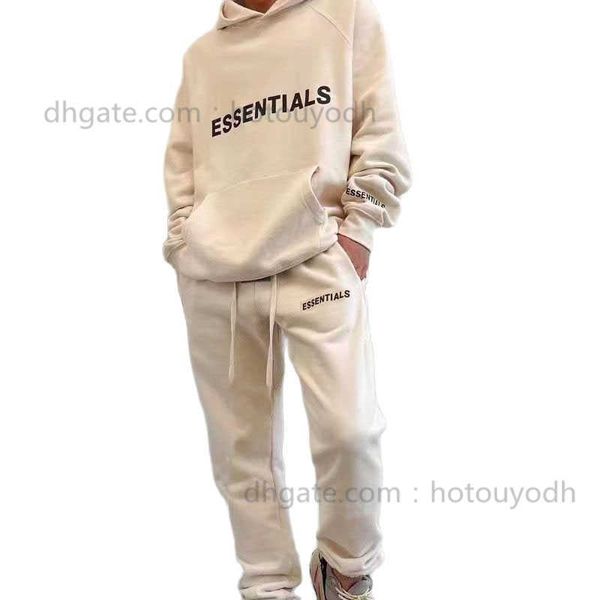 

men's and women's sports suit black hoodie printed sports pants brand autumn and winter series delivery essentialsl1, Gray