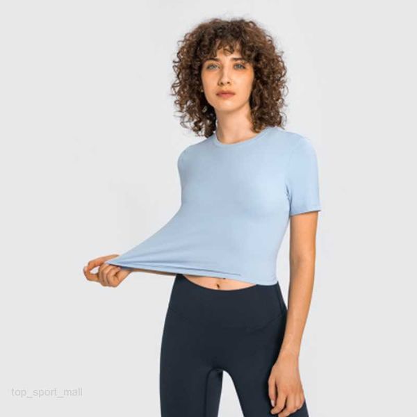 

short sleeved yoga wear women's clothes short-sleeved yogas bras wireless fitness sports leisure round neck bra slim outdoor trend spor