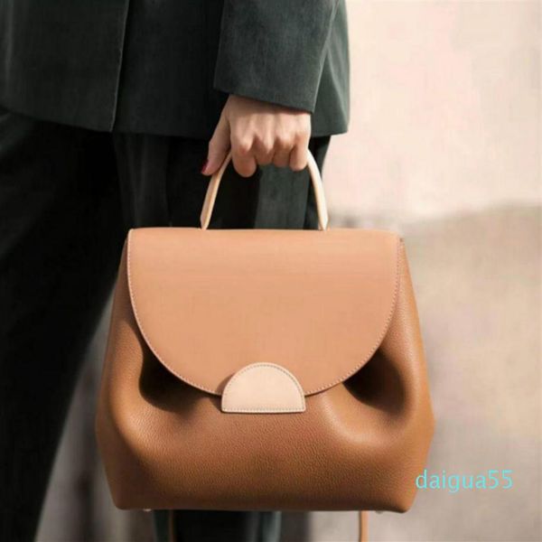 

bags women tote polene handbags genuine leather shoulder messenger bag female 2021 fashion daily totes lady elegant handbag184l