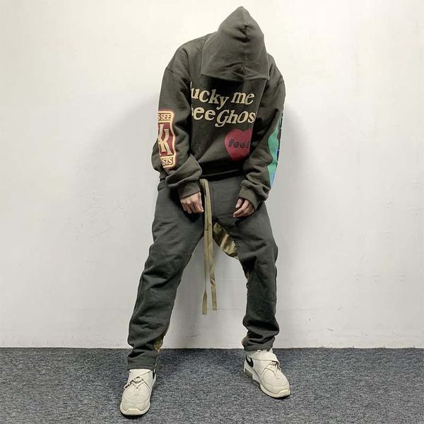 

men's hoodie man sweatshirts kanyes hoodies loose sweatshirts oversize hooded plus size sweatshirt heavy cotton women men thicked fleec, Black
