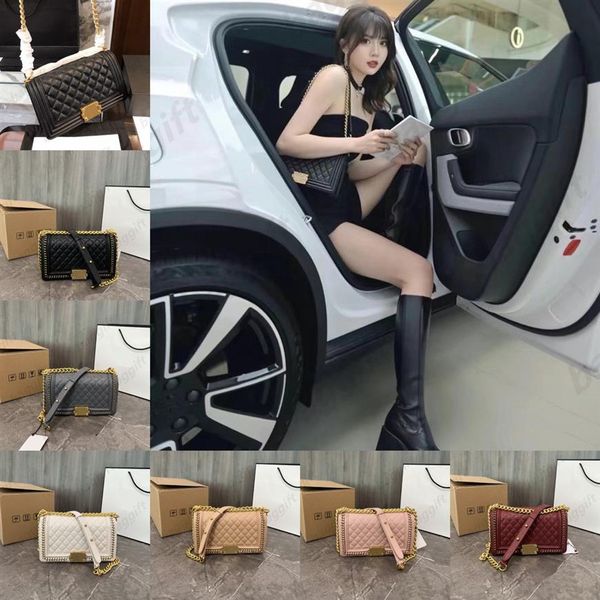 

boy chain bag pm 25cm women beboy mouth cover purse fashion shoulder handbag grain leather crossbody lebow quilted diamond lattice246l