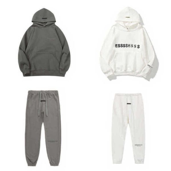 

sweatshirts men's luxury fashion esstion tracksuits letter hoodies men women sportswear hooded pant coat sweater casual pullover coupl, Gray