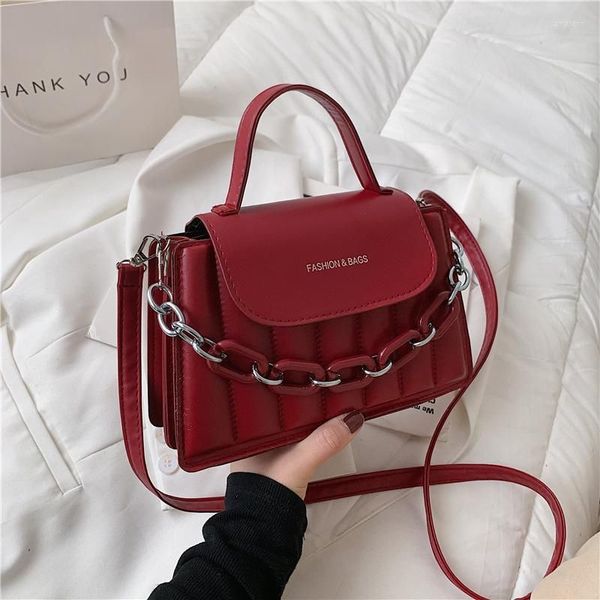 

2023 evening bags women messenger bag handbag fashion trend simple design pu leather shoulder chain imitation embroidery thread