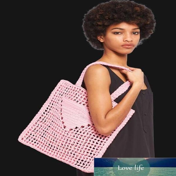 

woven women tote shopping bags handmade straw shoulder bag female designer handbags hollow out purse ladies2111