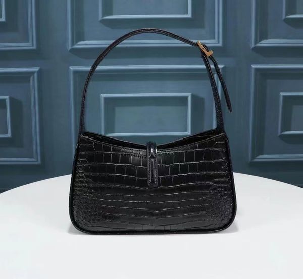 

yl luxury designer handbag women underarm crocodile pattern hand leather shoulder messenger bag