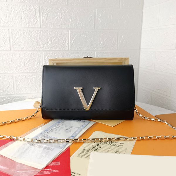 

chain flap crossbody bag women handbags purse genuine leather internal card slot fashion letters banknote clip hand clutch wallets shoulder