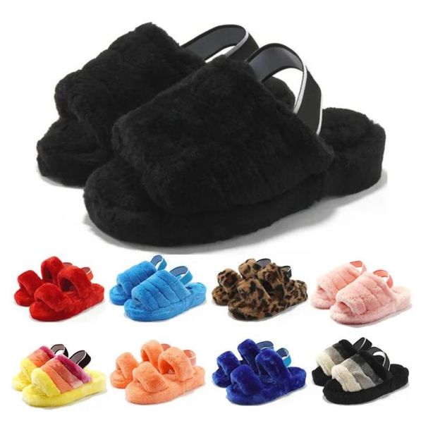 

cotton slippers snow boots womens shoes warm casual indoor pajamas party wear non-slip cottons drag large men women fur furry fluffy slipper, Black
