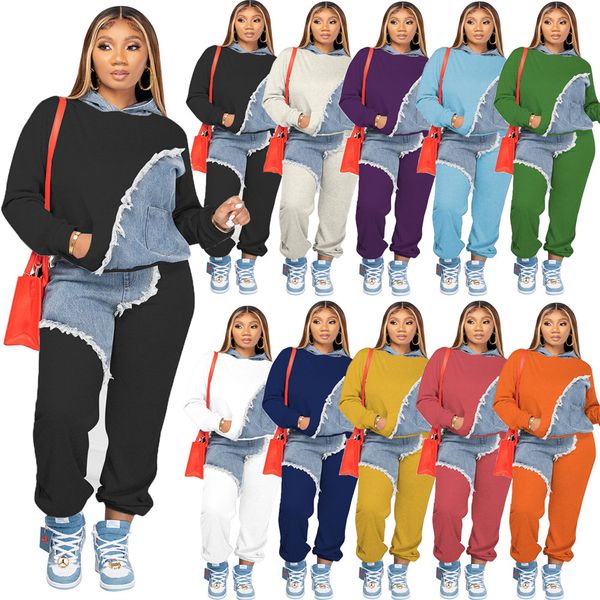 

fall winter jogger suits women tracksuits pullover hooded hoodie sweatpants two piece sets matching sweatsuits casual outfits outdoor sports, Gray