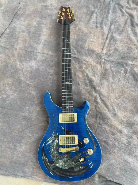 

blue phoenix six string electric guitar high end pickup ebony fingerboard