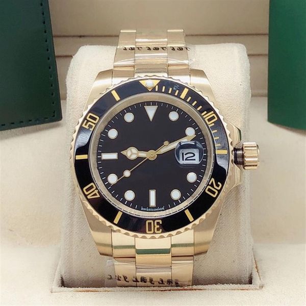 

men's mechanical automatic watch 40mm fashion classic business calendar waterproof stainless steel folding but3307, Slivery;brown