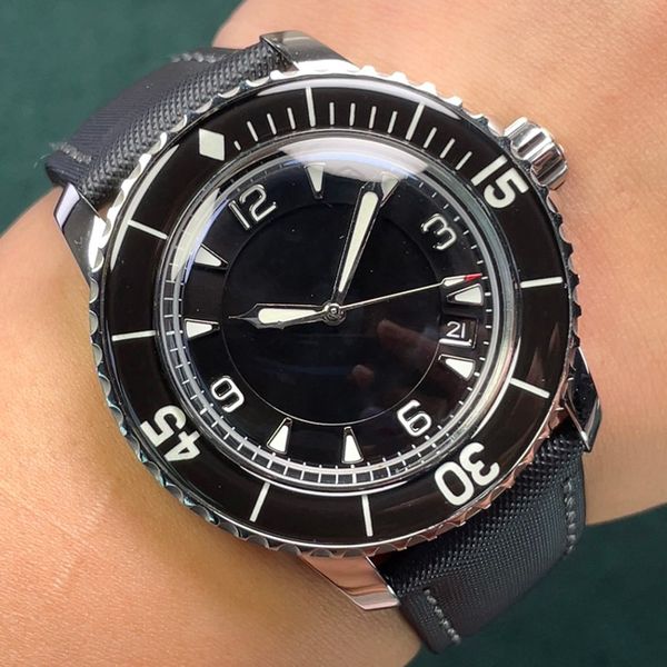 

watch mens watches automatic mechanical movement watch 45mm fashion business sappire waterproof wristwatch montre de luxe, Slivery;brown