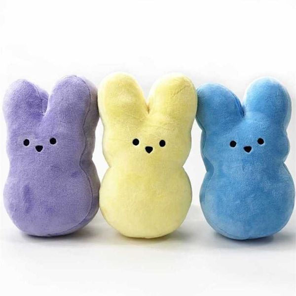 

10pcs/ dropship 15cm 6 inch peeps stuffed easter bunny 2023 easters velvet plush rabbits kids baby animal doll toys cuddle boys girls birthd, Blue